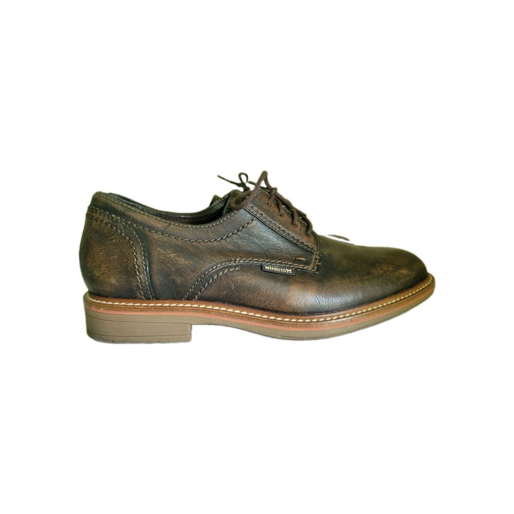 MEPHISTO 'Waino' Mens Distressed Brown Leather Oxfords Sz US 7.5